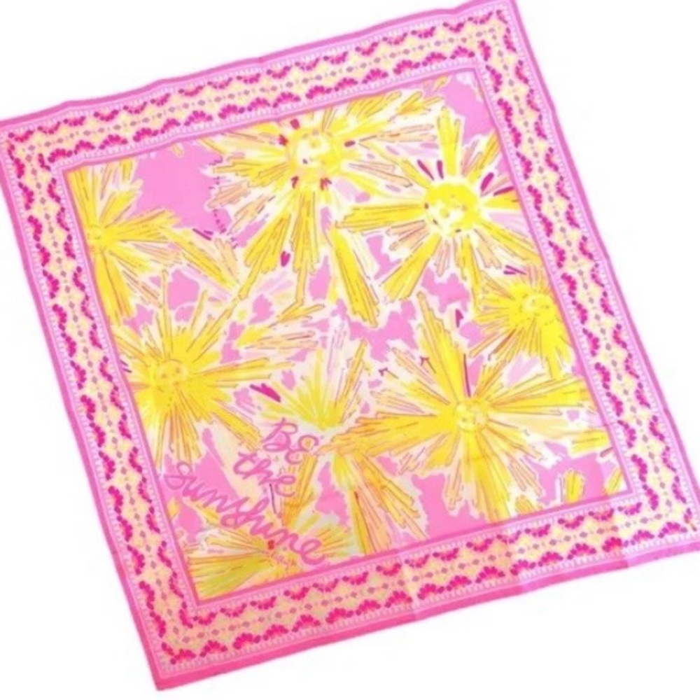 NEW LILLY BE THE SUNSHINE SCARF PINK AND YELLOW
